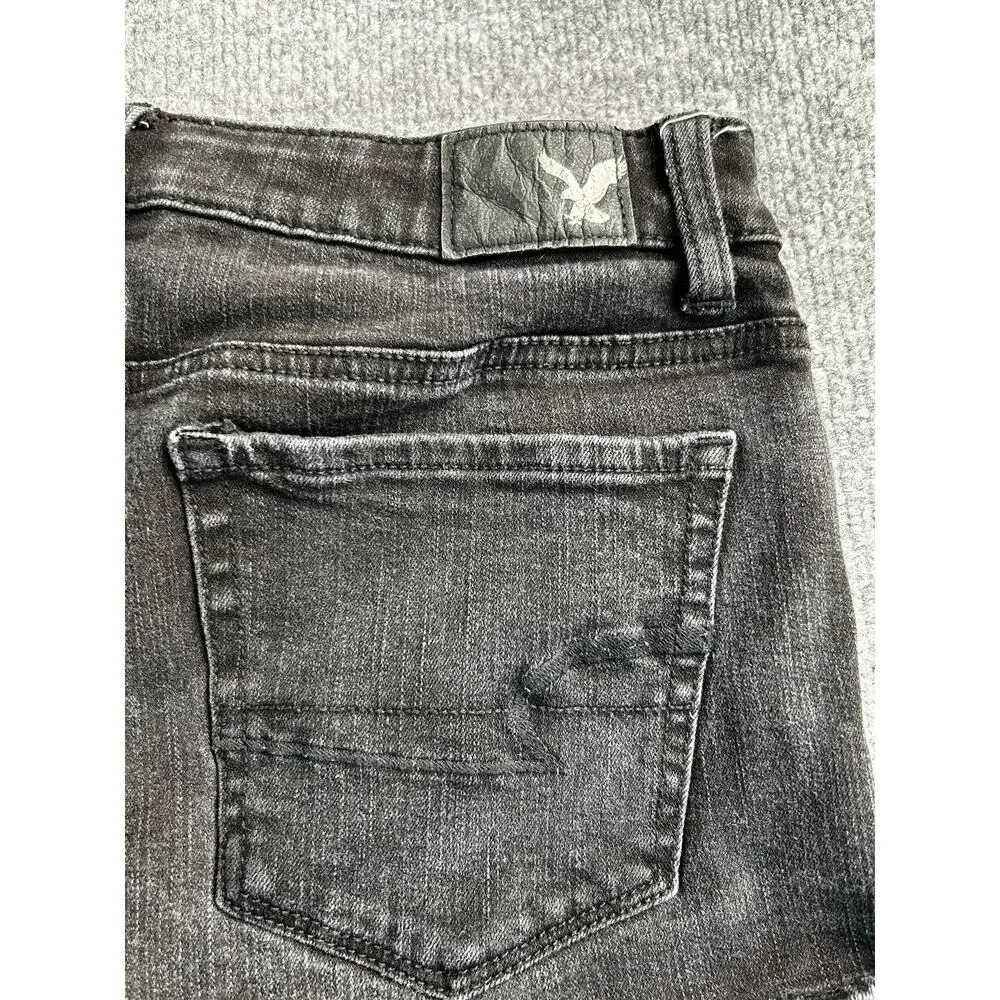 American Eagle AEO Denim X4 Women’s 0 Black Cuffed Jean Shorts